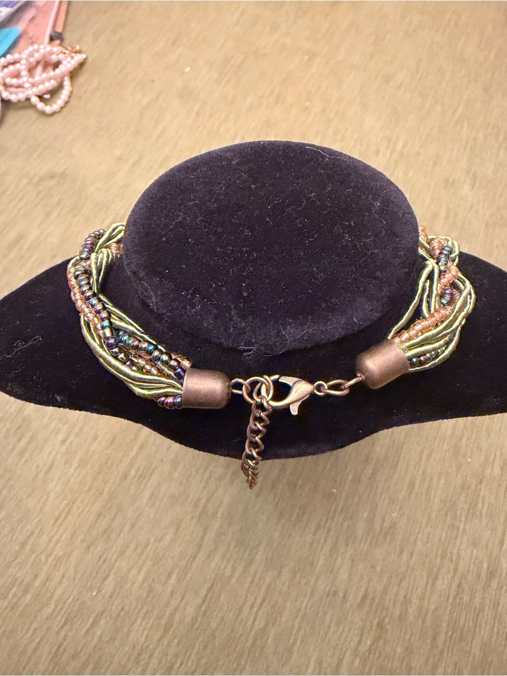 Bohemian Green Stone Pendant Multi-Strand Necklace - Picture 5 of 5